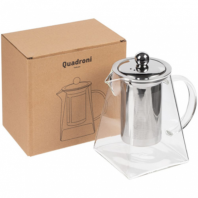 Чайник Quadroni с логотипом в Москве заказать по выгодной цене в кибермаркете AvroraStore