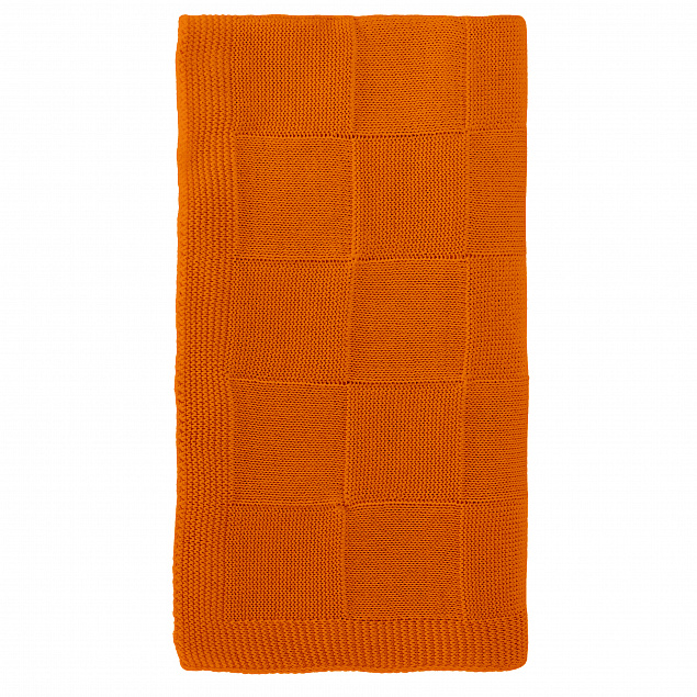 Плед Cella вязаный, 160*90 см, оранжевый (без подарочной коробки) с логотипом в Москве заказать по выгодной цене в кибермаркете AvroraStore