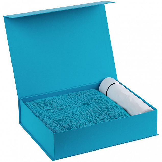 Коробка Koffer, голубая с логотипом в Москве заказать по выгодной цене в кибермаркете AvroraStore