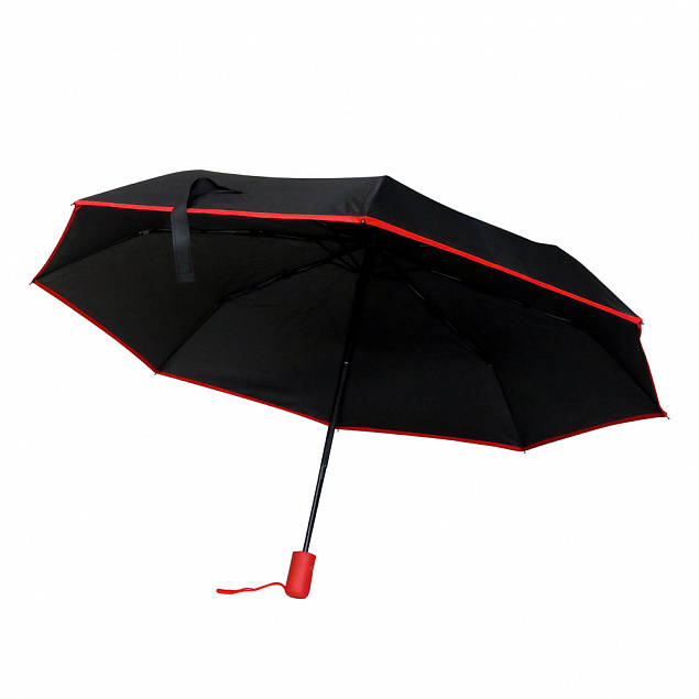 Противоштормовой автоматический зонт Line, красный с логотипом в Москве заказать по выгодной цене в кибермаркете AvroraStore