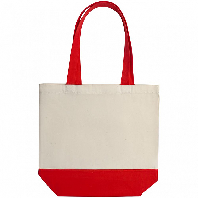 Холщовая сумка Shopaholic, красная с логотипом  заказать по выгодной цене в кибермаркете AvroraStore