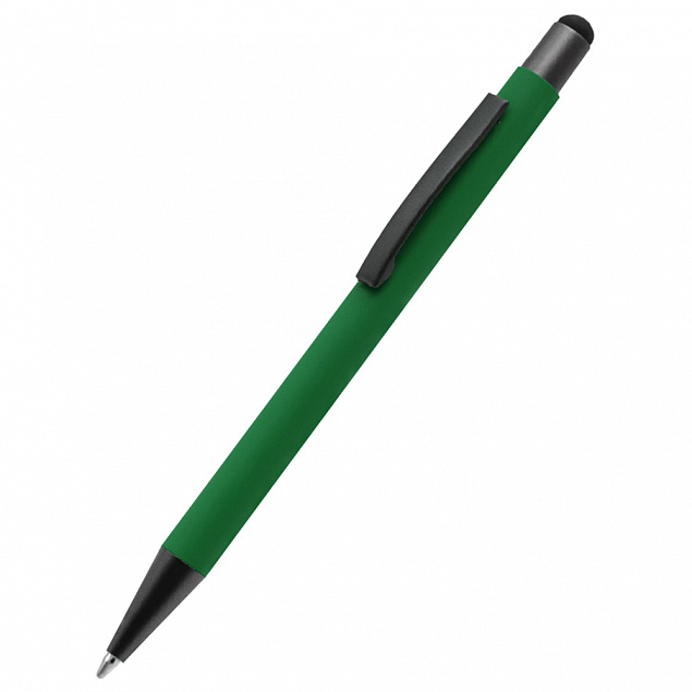 Ручка металлическая Story сотф-тач - Зеленый FF с логотипом в Москве заказать по выгодной цене в кибермаркете AvroraStore