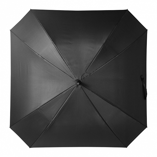 Зонт-трость с квадратным куполом, Mistral, черный с логотипом в Москве заказать по выгодной цене в кибермаркете AvroraStore
