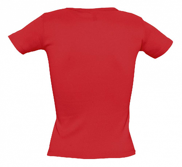 Футболка женская с круглым вырезом LADY 220 красная с логотипом  заказать по выгодной цене в кибермаркете AvroraStore