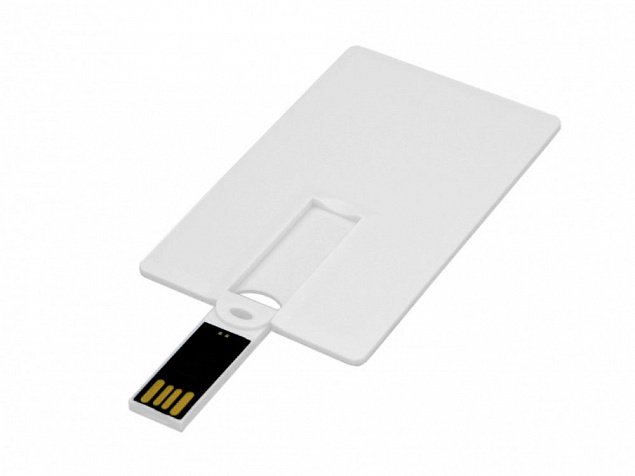 USB-флешка на 16 Гб в виде пластиковой карты с откидным механизмом с логотипом в Москве заказать по выгодной цене в кибермаркете AvroraStore