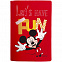 Обложка для паспорта Fun Mickey, красная с логотипом в Москве заказать по выгодной цене в кибермаркете AvroraStore