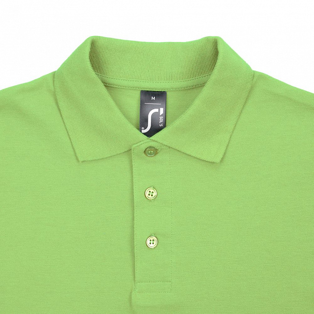 Рубашка поло мужская SPRING 210, зеленое яблоко с логотипом в Москве заказать по выгодной цене в кибермаркете AvroraStore