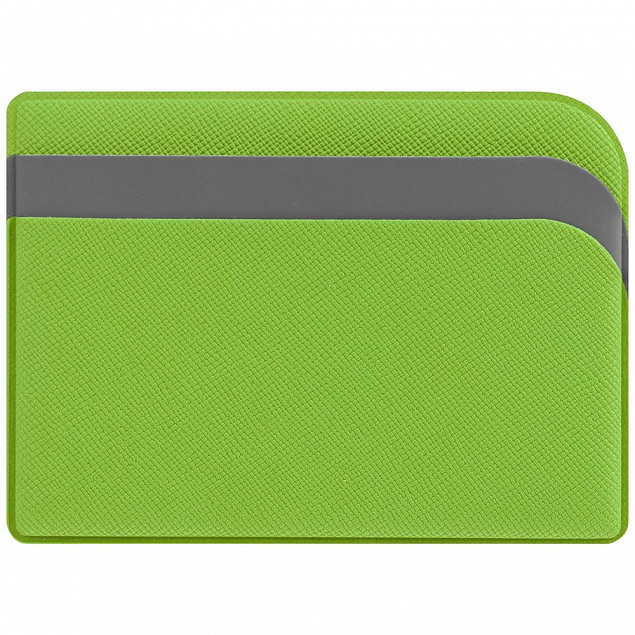 Чехол для карточек Dual, зеленый с логотипом в Москве заказать по выгодной цене в кибермаркете AvroraStore