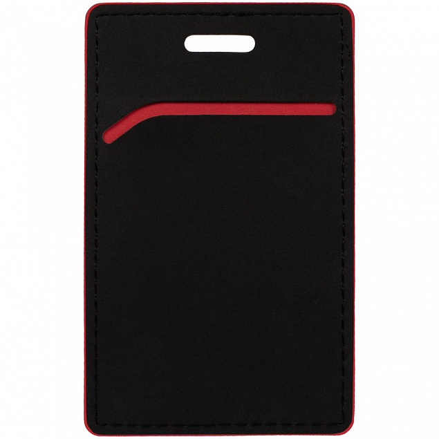 Чехол для пропуска Multimo, черный с красным с логотипом в Москве заказать по выгодной цене в кибермаркете AvroraStore