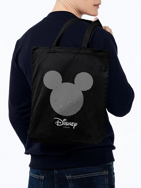 Холщовая сумка «Микки Маус. Oh, Boy», черная с логотипом в Москве заказать по выгодной цене в кибермаркете AvroraStore
