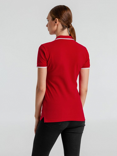 Рубашка поло женская Practice Women 270, белая с темно-синим с логотипом в Москве заказать по выгодной цене в кибермаркете AvroraStore