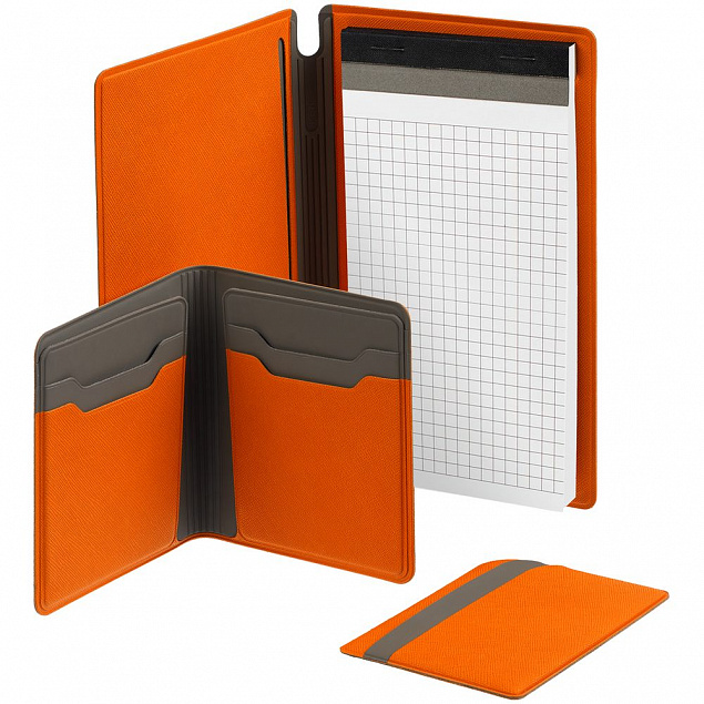 Чехол для карточек Dual, оранжевый с логотипом в Москве заказать по выгодной цене в кибермаркете AvroraStore