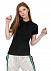Рубашка поло женская Inspire черная с логотипом в Москве заказать по выгодной цене в кибермаркете AvroraStore