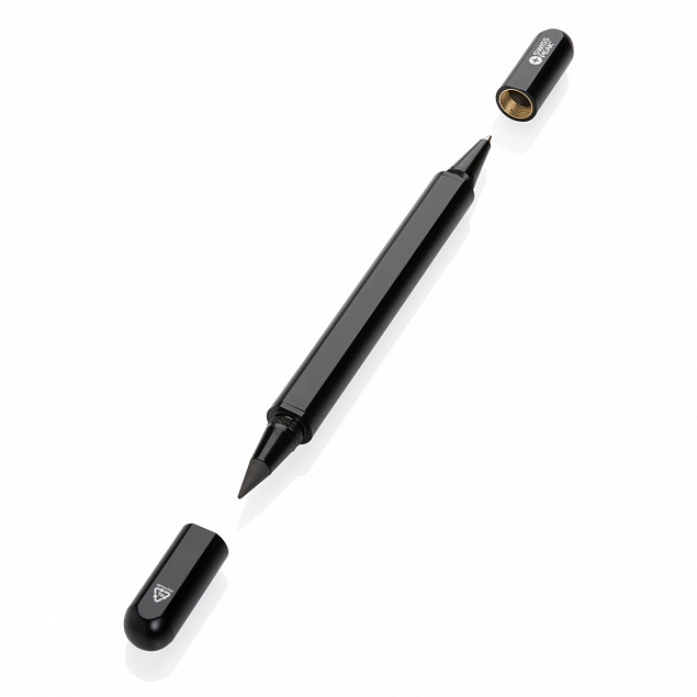Ручка с двойным наконечником Swiss Peak Storm из переработанного алюминия RCS с логотипом в Москве заказать по выгодной цене в кибермаркете AvroraStore