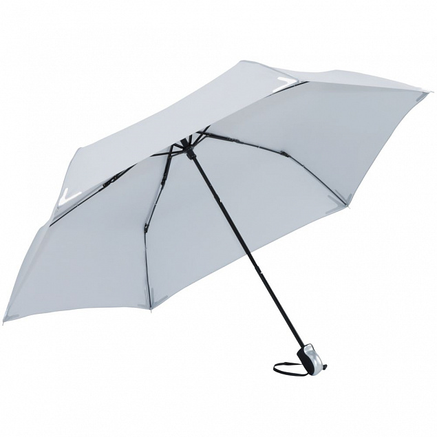 Зонт складной Safebrella, серый с логотипом  заказать по выгодной цене в кибермаркете AvroraStore