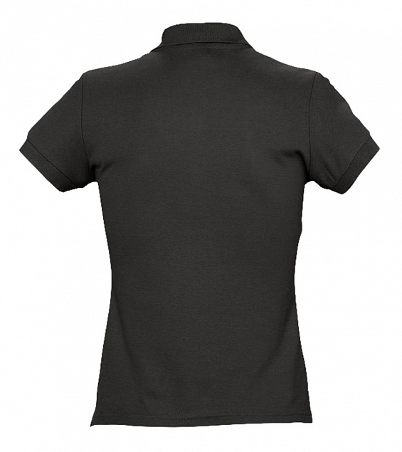 Рубашка поло женская PASSION 170, черная с логотипом в Москве заказать по выгодной цене в кибермаркете AvroraStore