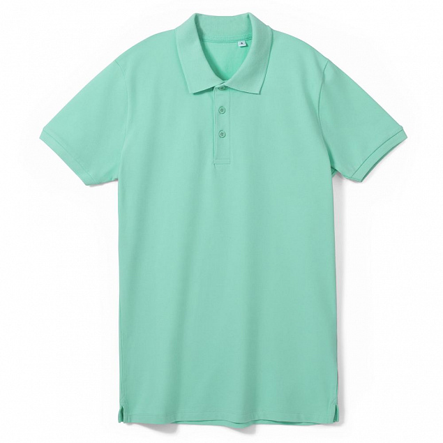 Рубашка поло мужская PHOENIX MEN, зеленая мята с логотипом в Москве заказать по выгодной цене в кибермаркете AvroraStore