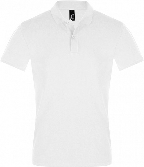 Рубашка поло мужская PERFECT MEN 180 белая с логотипом в Москве заказать по выгодной цене в кибермаркете AvroraStore