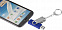 Флешка Double Twist 16 Гб синяя с логотипом в Москве заказать по выгодной цене в кибермаркете AvroraStore