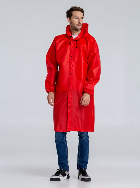 Дождевик унисекс Rainman Strong, красный с логотипом в Москве заказать по выгодной цене в кибермаркете AvroraStore