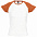 Футболка женская MILKY 150, белая с оранжевым с логотипом в Москве заказать по выгодной цене в кибермаркете AvroraStore