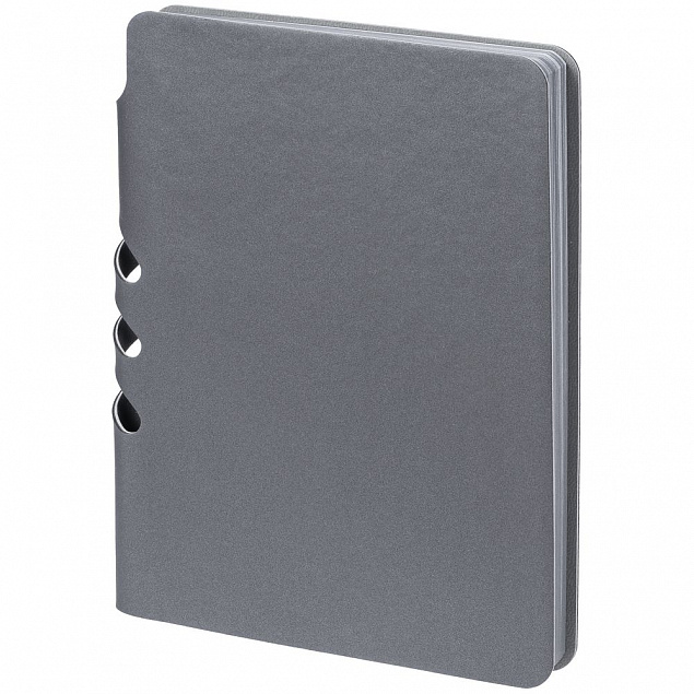 Ежедневник Flexpen Mini, недатированный, серый с логотипом  заказать по выгодной цене в кибермаркете AvroraStore