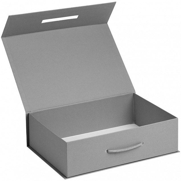 Коробка Case, подарочная, серый матовый с логотипом в Москве заказать по выгодной цене в кибермаркете AvroraStore