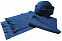 Комплект Unit Fleecy: шарф и шапка, синий с логотипом в Москве заказать по выгодной цене в кибермаркете AvroraStore