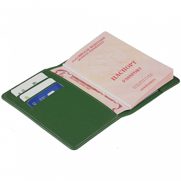 Обложка для паспорта Nebraska, зеленая с логотипом в Москве заказать по выгодной цене в кибермаркете AvroraStore