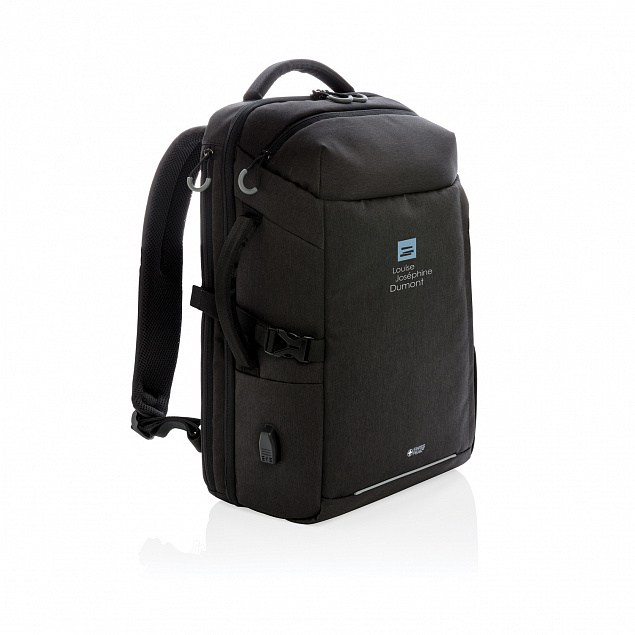 Рюкзак для путешествий Swiss Peak XXL Weekend с RFID защитой и разъемом USB, черный с логотипом в Москве заказать по выгодной цене в кибермаркете AvroraStore