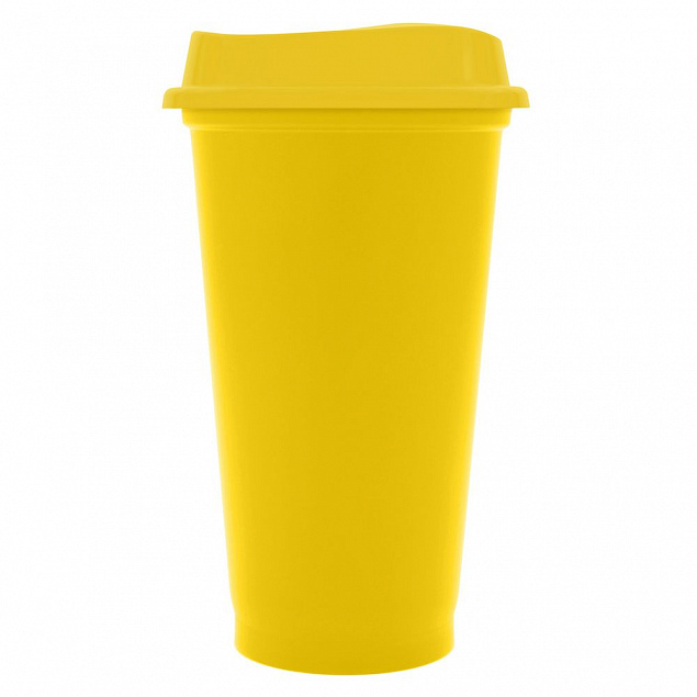 Стакан с крышкой Color Cap, желтый с логотипом в Москве заказать по выгодной цене в кибермаркете AvroraStore