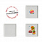 Тарелка керамика белая квадрат 145мм с логотипом в Москве заказать по выгодной цене в кибермаркете AvroraStore