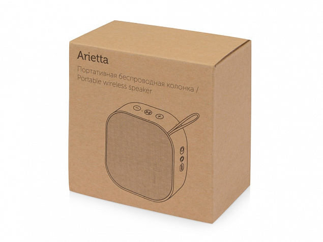 Портативная колонка «Arietta» с логотипом в Москве заказать по выгодной цене в кибермаркете AvroraStore