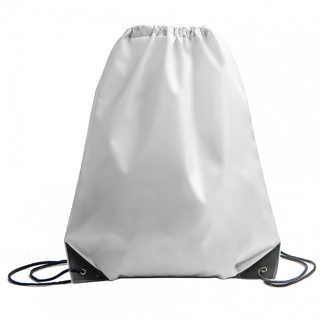 Рюкзак мешок с укреплёнными уголками BY DAY, белый, 35*41 см, полиэстер 210D с логотипом в Москве заказать по выгодной цене в кибермаркете AvroraStore
