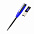 Ручка металлическая Memphys c флешкой, синий с логотипом в Москве заказать по выгодной цене в кибермаркете AvroraStore