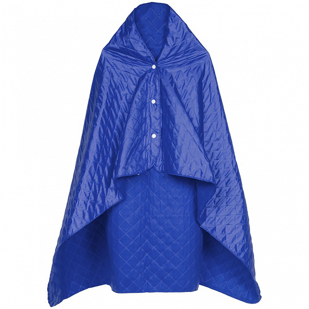 Плед-пончо для пикника SnapCoat, синий с логотипом в Москве заказать по выгодной цене в кибермаркете AvroraStore