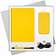 Подарочный набор Sky, желтый (ежедневник, ручка, аккумулятор) с логотипом в Москве заказать по выгодной цене в кибермаркете AvroraStore