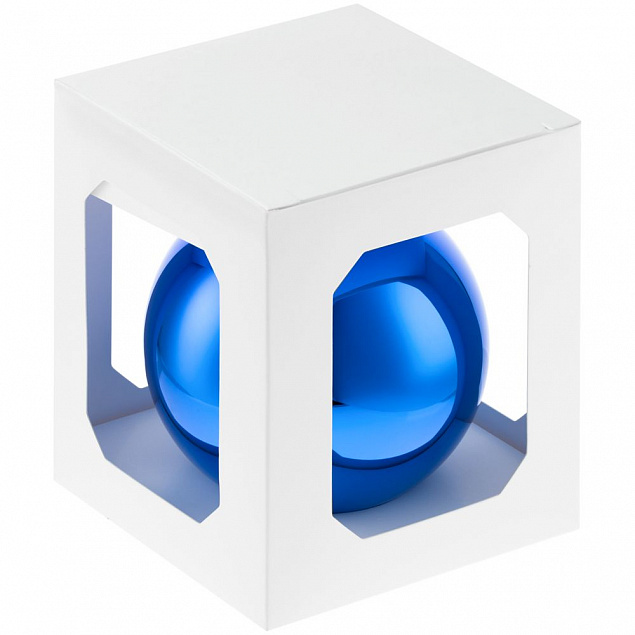 Елочный шар Finery Gloss, 10 см, глянцевый синий с логотипом в Москве заказать по выгодной цене в кибермаркете AvroraStore