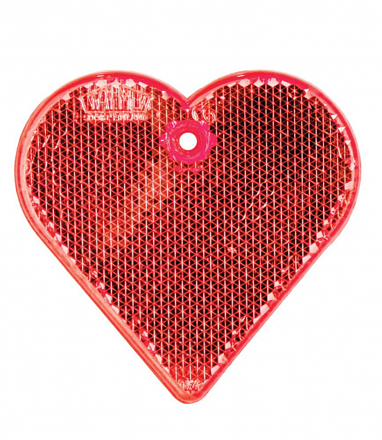 Пешеходный светоотражатель «Сердце», красный с логотипом в Москве заказать по выгодной цене в кибермаркете AvroraStore