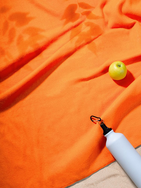 Флисовый плед Warm&Peace, оранжевый с логотипом в Москве заказать по выгодной цене в кибермаркете AvroraStore