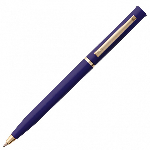 Ручка шариковая Euro Gold, синяя с логотипом в Москве заказать по выгодной цене в кибермаркете AvroraStore