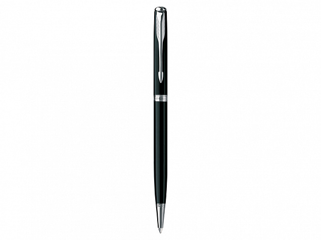 Ручка Паркер шариковая "Sonnet Matte Black СT Slim" с логотипом в Москве заказать по выгодной цене в кибермаркете AvroraStore