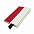 Бизнес-блокнот UNI, A5, бело-красный, мягкая обложка, в линейку, черное ляссе с логотипом в Москве заказать по выгодной цене в кибермаркете AvroraStore