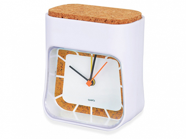 Часы настольные «Cork» с логотипом в Москве заказать по выгодной цене в кибермаркете AvroraStore