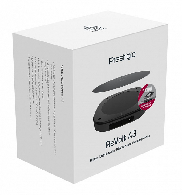 Беспроводное зарядное устройство Revolt A3 с логотипом в Москве заказать по выгодной цене в кибермаркете AvroraStore