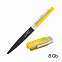 Набор ручка + флеш-карта 8 Гб в футляре, черный/желтый, покрытие soft touch # с логотипом  заказать по выгодной цене в кибермаркете AvroraStore