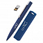 Набор ручка c флеш-картой 8Гб + зарядное устройство 2800 mAh в футляре, темно-синий, soft touch с логотипом в Москве заказать по выгодной цене в кибермаркете AvroraStore