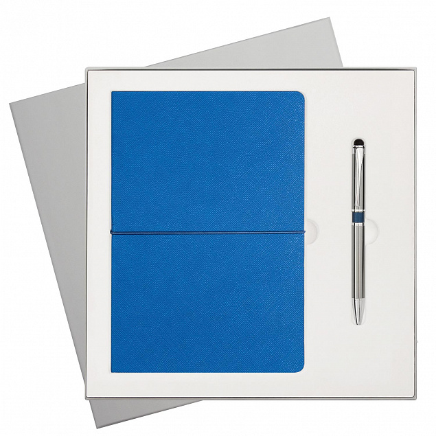 Подарочный набор Portobello/Summer time синий (Ежедневник недат А5, Ручка) с логотипом в Москве заказать по выгодной цене в кибермаркете AvroraStore