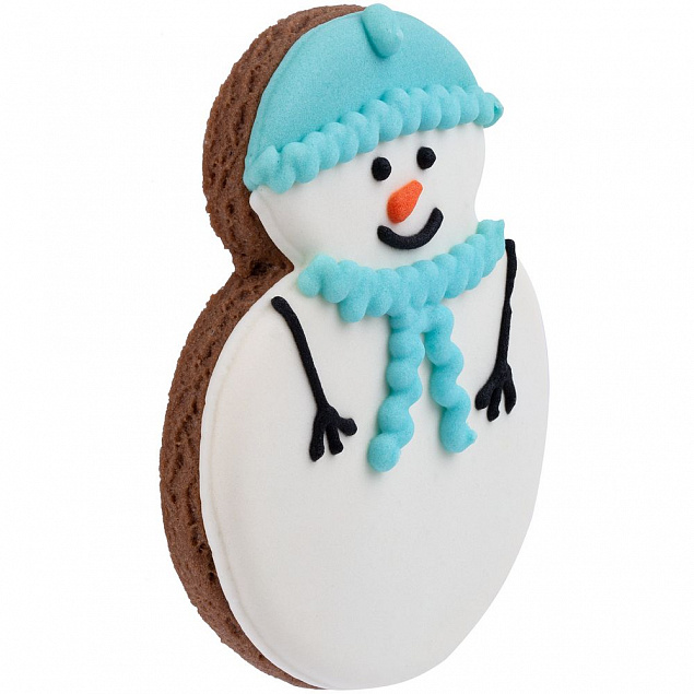 Печенье Sweetish Snowman, голубое с логотипом в Москве заказать по выгодной цене в кибермаркете AvroraStore