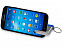 Подставка-брелок для мобильного телефона GoGo, серебристый/синий с логотипом в Москве заказать по выгодной цене в кибермаркете AvroraStore